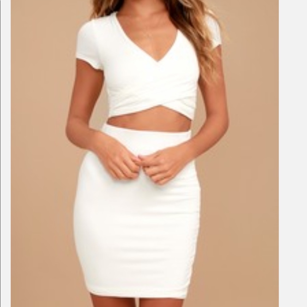 LuLus Crop Top and Skirt